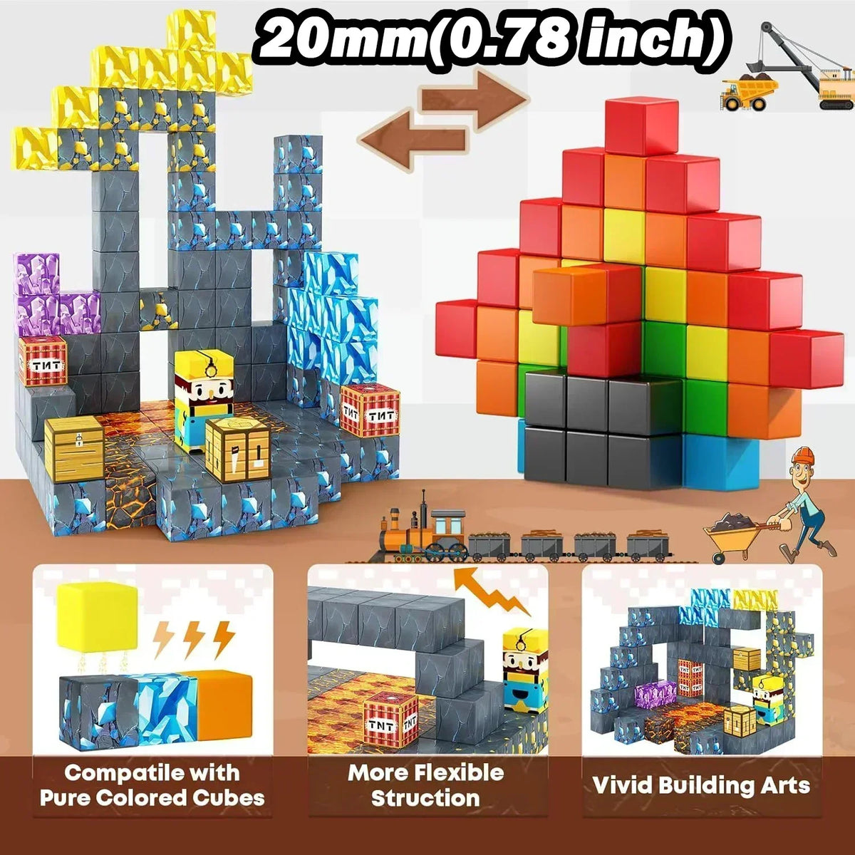 Klocki magnetyczne o rozmiarze 20 mm