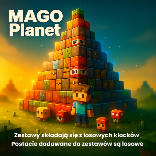 MAGO Planet — klocki magnetyczne i losowe figurki do kreatywnej zabawy